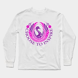 Choose to Inspire pink theme Long Sleeve T-Shirt